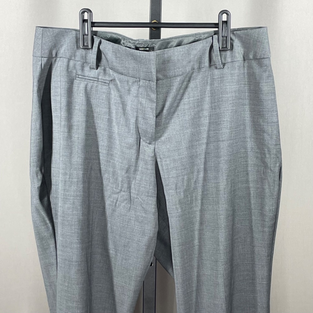 NEW Talbots Pants Womens 12 petite gray heritage straight leg classic - Picture 2 of 9